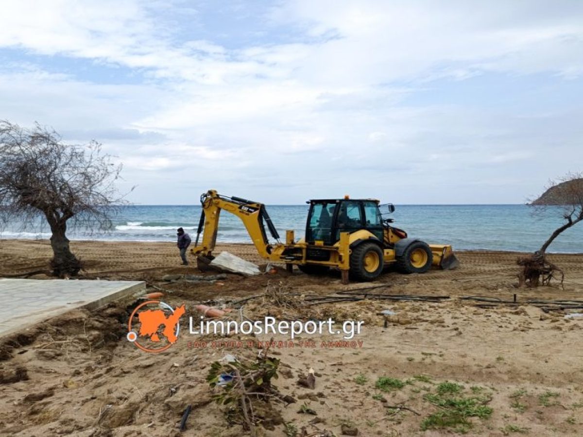 Εργασίες αποκατάστασης στο παραλιακό μέτωπο του Ρωμαίικου Γιαλού(Βίντεο)