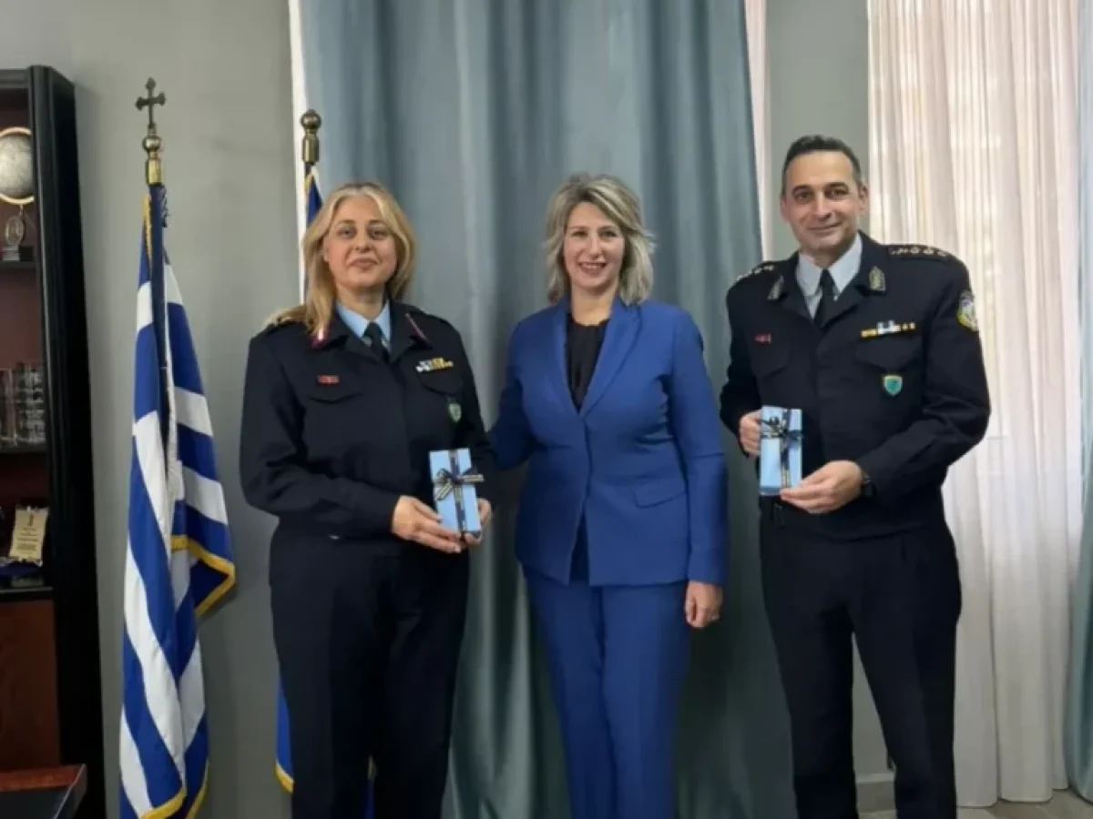 Εθιμοτυπική επίσκεψη της Γενικής Περιφερειακής Αστυνομικής Διευθύντριας Κεντρικής Μακεδονίας στο Γραφείο της Αντιπεριφερειάρχη Χαλκιδικής