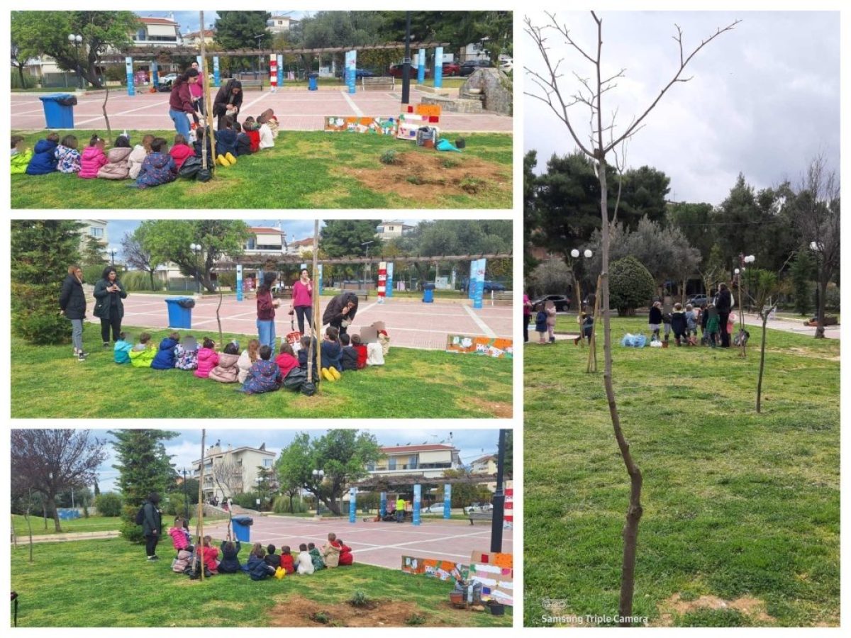 Φύτευση θάμνων στην πλατεία Ελευθερίας με τη συμμετοχή μαθητών