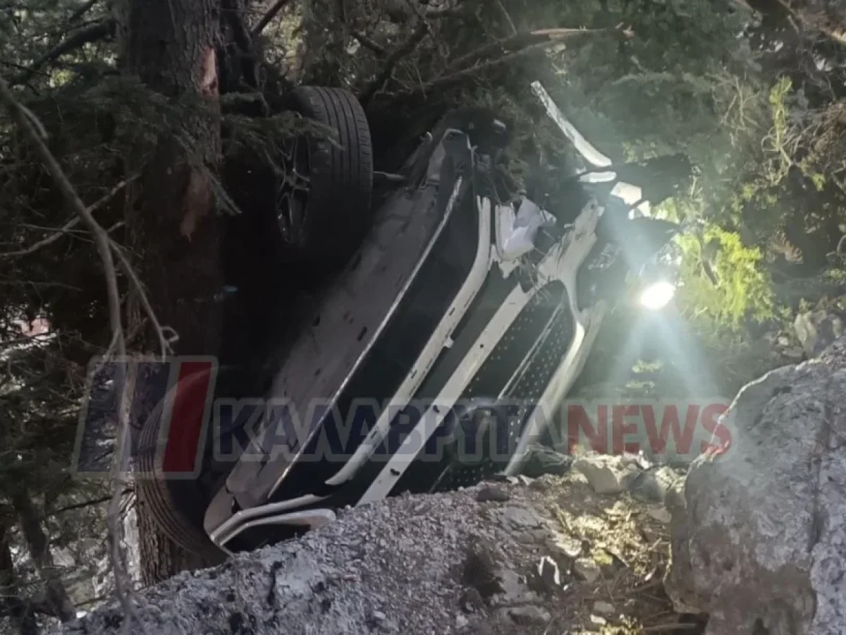 Καλάβρυτα: Νεαρή καρφώθηκε σε δέντρο – Το αυτοκίνητο έπεσε σε πλαγιά και διαλύθηκε (ΦΩΤΟ)