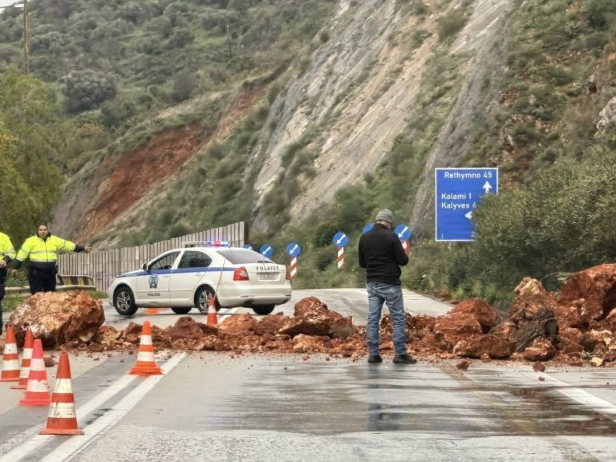 Κατολισθήσεις, διακοπές ηλεκτροδότησης και πτώσεις δέντρων έχει προκαλέσει η κακοκαιρία στα Χανιά