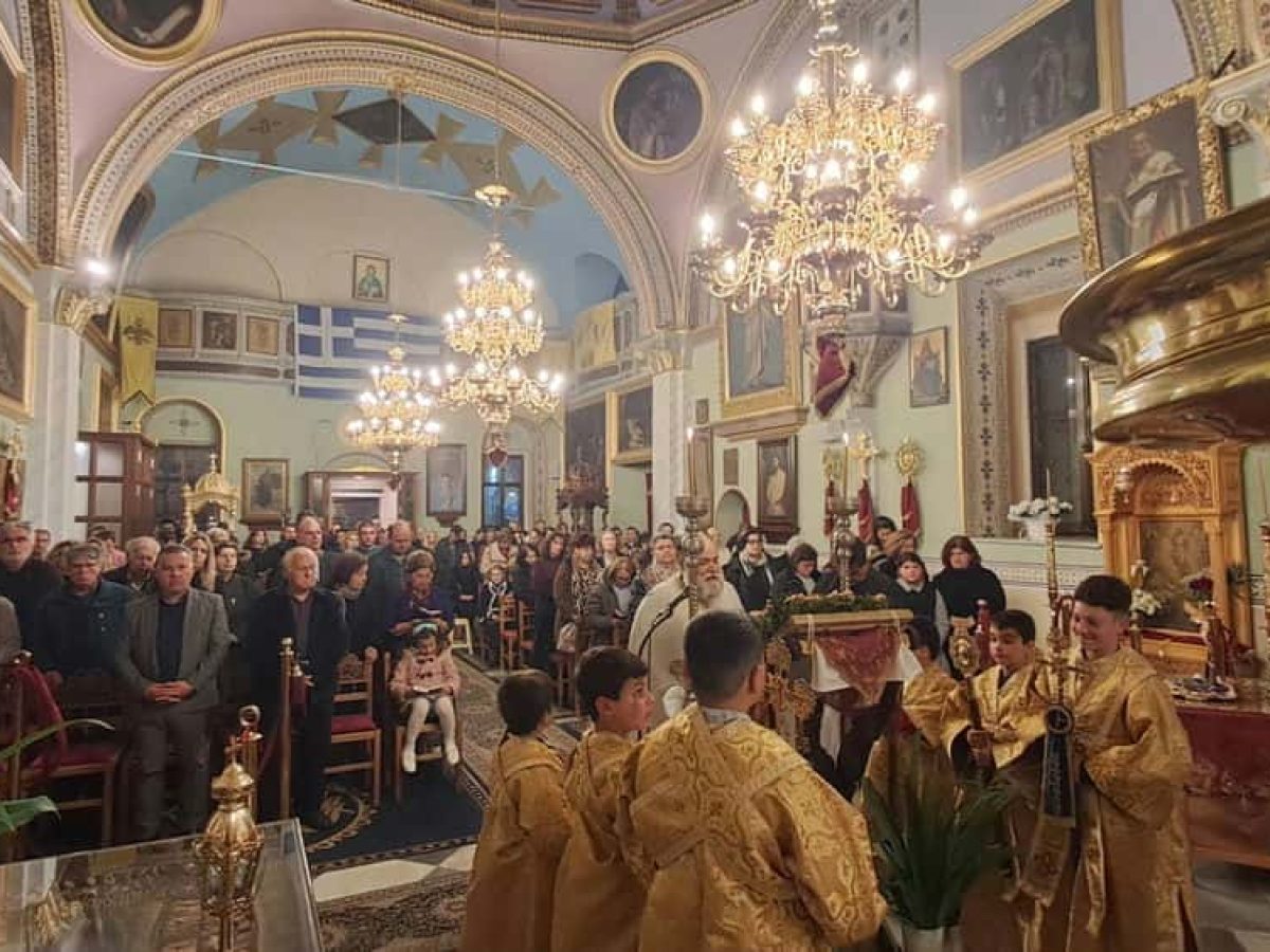 Με κατάνυξη η Ε΄Στάση των Χαιρετισμών στο Μητροπολιτικό Ιερό Ναό Σωτήρος Χριστού στην Πόθια Καλύμνου (video)