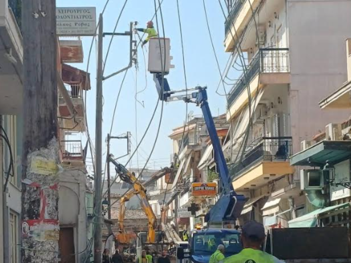 Μεσολόγγι: Υπογειοποίηση δικτύου ηλεκτροφωτισμού στην οδό Θυσίας
