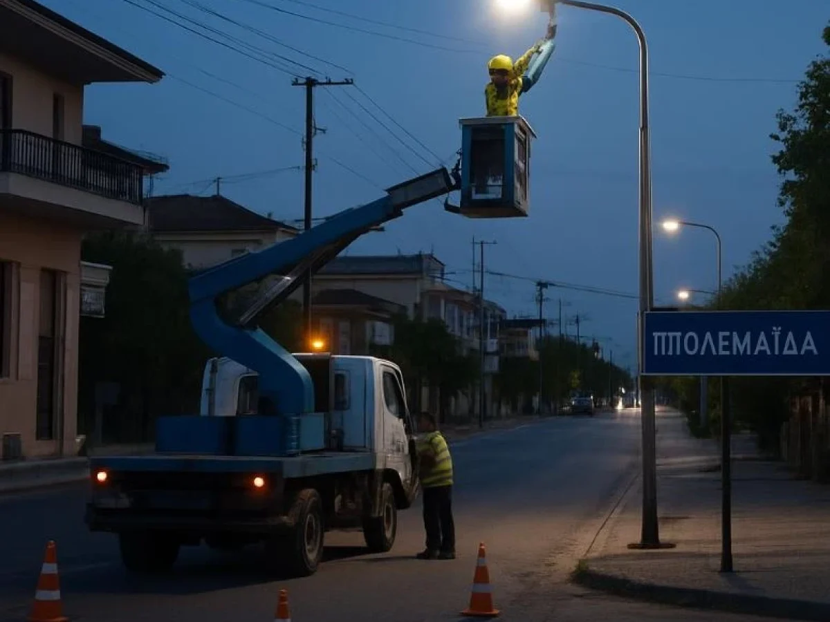 Πτολεμαΐδα: Ξεκινούν οι εργασίες για αναβάθμιση του δικτύου δημοτικού ηλεκτροφωτισμού