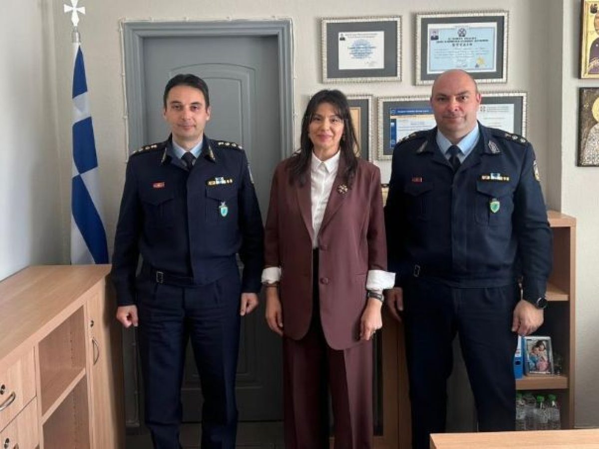 Συνάντηση της Μαρίνας Κοντοτόλη με τον νέο Αστυνομικό Διευθυντή Τρικάλων Αθανάσιο Καππά