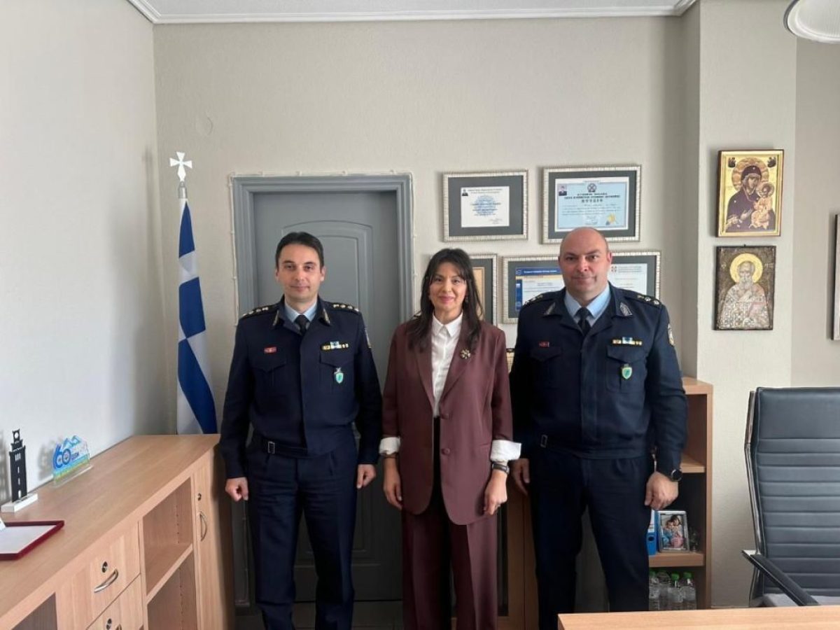 Συνάντηση της Μαρίνας Κοντοτόλη με τον νέο Αστυνομικό Διευθυντή Τρικάλων Αθανάσιο Καππά