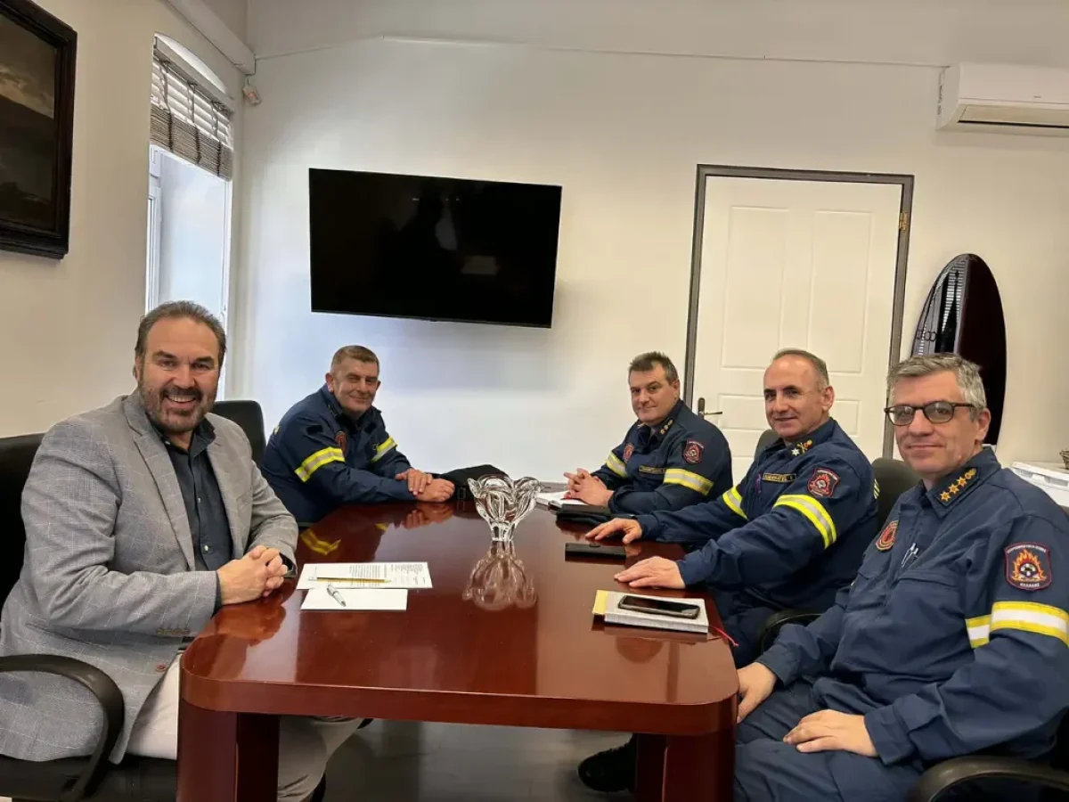 Συνάντηση του Δημάρχου Φλώρινας με τον Διοικητή της Περιφερειακής Πυροσβεστικής Διοίκησης Δυτικής Μακεδονίας