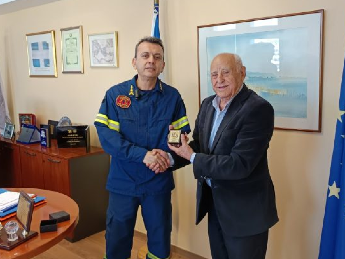 Συνάντηση του Δημάρχου Λευκάδας με τον Αντιστράτηγο Πυροσβεστικού Σώματος, Γενικό Επιθεωρητή Βορείου Ελλάδας
