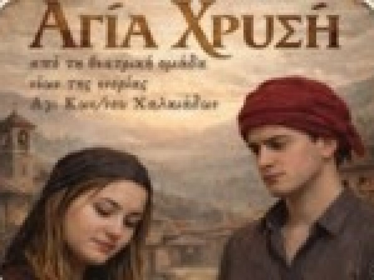 &Theta;&epsilon;&alpha;&tau;&rho;&iota;&kappa;ή &pi;&alpha;&rho;ά&sigma;&tau;&alpha;&sigma;&eta; &laquo;&Alpha;&Gamma;&Iota;&Alpha; &Chi;&Rho;&Upsilon;&Sigma;&Eta;&raquo;  &sigma;&tau;&omicron; &pi;&lambda;&alpha;ί&sigma;&iota;&omicron; &tau;&omicron;&upsilon; &pi;&alpha;&nu;&eta;&gamma;&upsilon;&rho;&iota;&kappa;&omicron;ύ &epsilon;&omicron;&rho;&tau;&alpha;&sigma;&mu;&omicron;ύ &tau;&eta;&sigmaf; &Epsilon;&upsilon;&alpha;&gamma;&gamma;&epsilon;&lambda;&iota;&sigma;&tau;&rho;ί&alpha;&sigmaf;