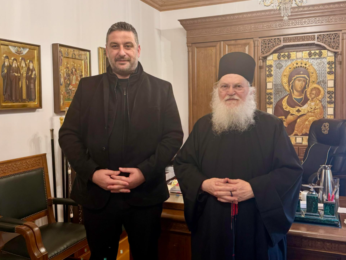 Το Γέροντα Εφραίμ στην Ι.Μ.  Βατοπαιδίου επισκέφθηκε ο Αντιπεριφερειαρχης κ. Μαυρομμάτης