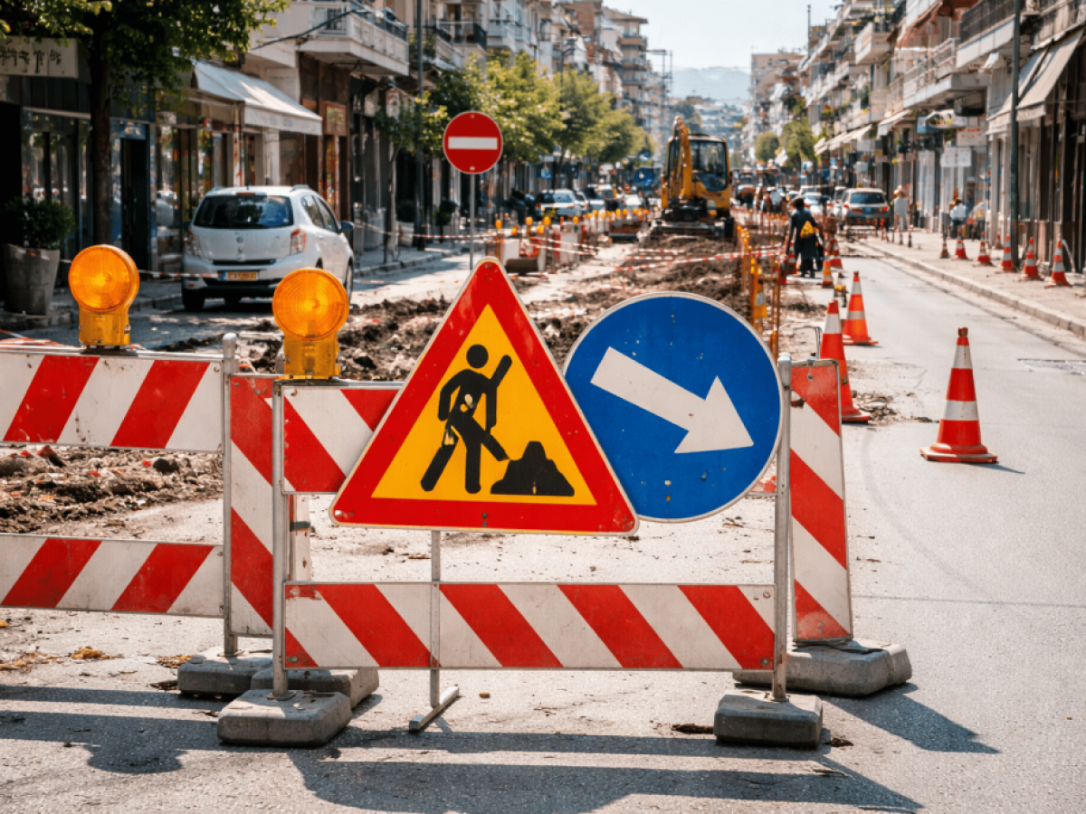 Τρίκαλα: Κυκλοφοριακές ρυθμίσεις σε δρόμους 2–7 Μαρτίου