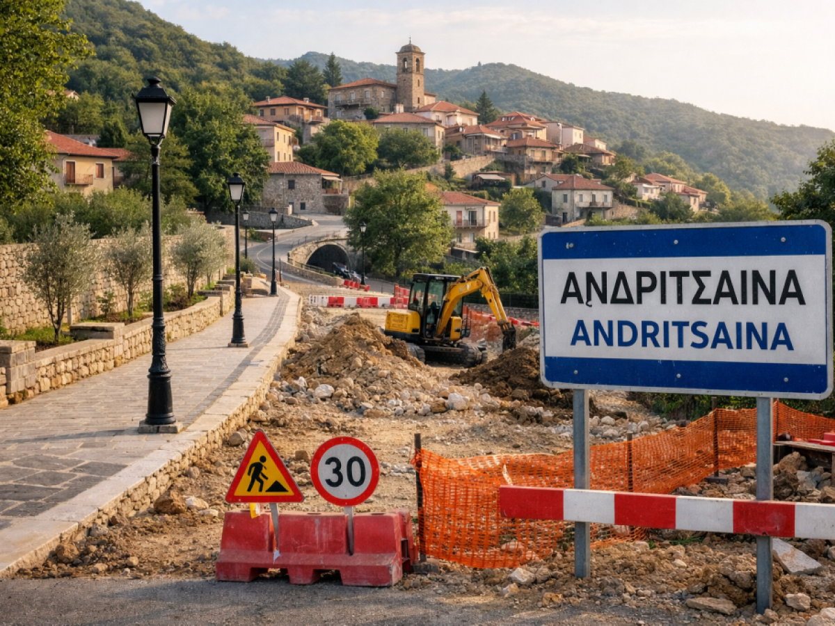 Ανδρίτσαινα: Ο Δήμος προχωρά σε ανάπλαση 1,16 εκ. ευρώ
