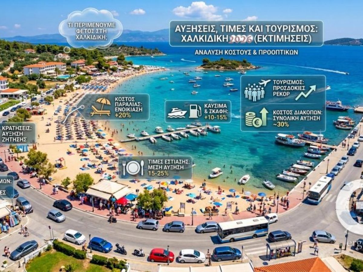 Αυξήσεις, τιμές και τουρισμός: Τι περιμένουμε φέτος στη Χαλκιδική