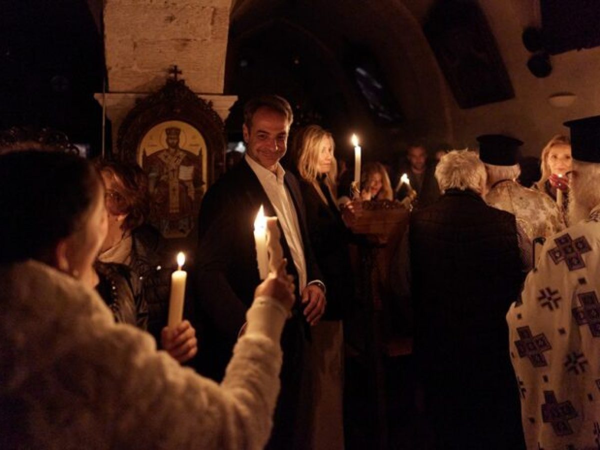 Χανιά: Ανάσταση στην Ιερά Μονή Αγίου Ιωάννη Προδρόμου στις Κορακιές έκανε ο Πρωθυπουρός Κυριάκος Μητσοτάκης