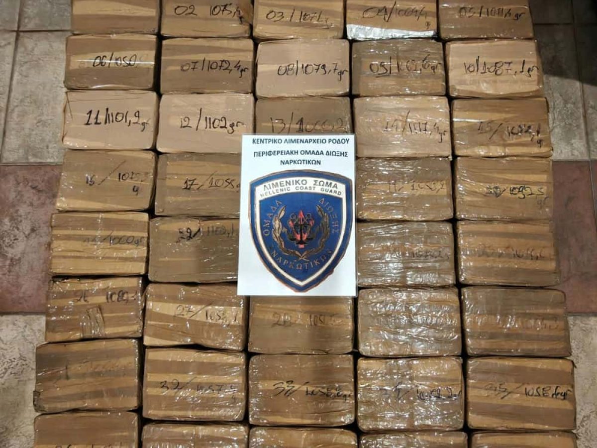 Εντοπισμός μεγάλης ποσότητας κάνναβης σε παραλία της Ρόδου – Εκτιμώμενη αξία 320.000 ευρώ