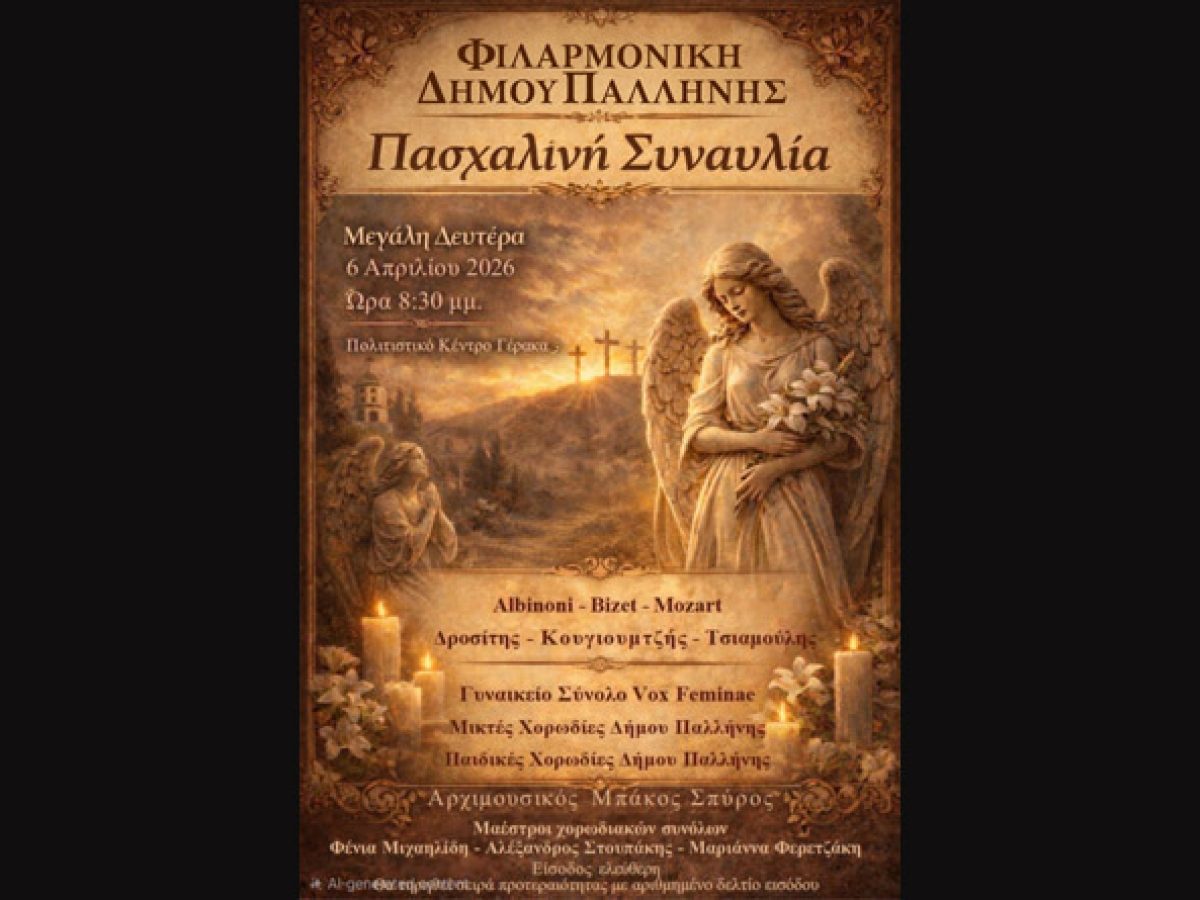 Γέρακας: Σε κλίμα κατάνυξης η Πασχαλινή Συναυλία της Φιλαρμονικής Δήμου Παλλήνης τη Μ. Δευτέρα