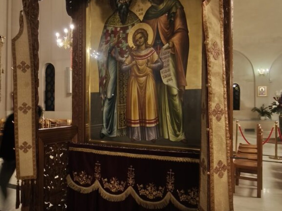 &Omicron;&iota; Ά&gamma;&iota;&omicron;&iota; &Rho;&alpha;&phi;&alpha;ή&lambda;, &Nu;&iota;&kappa;ό&lambda;&alpha;&omicron;&sigmaf;, &Epsilon;&iota;&rho;ή&nu;&eta; &kappa;&alpha;&iota; &omicron;&iota; &sigma;&upsilon;&nu; &alpha;&upsilon;&tau;&omicron;ί&sigmaf;