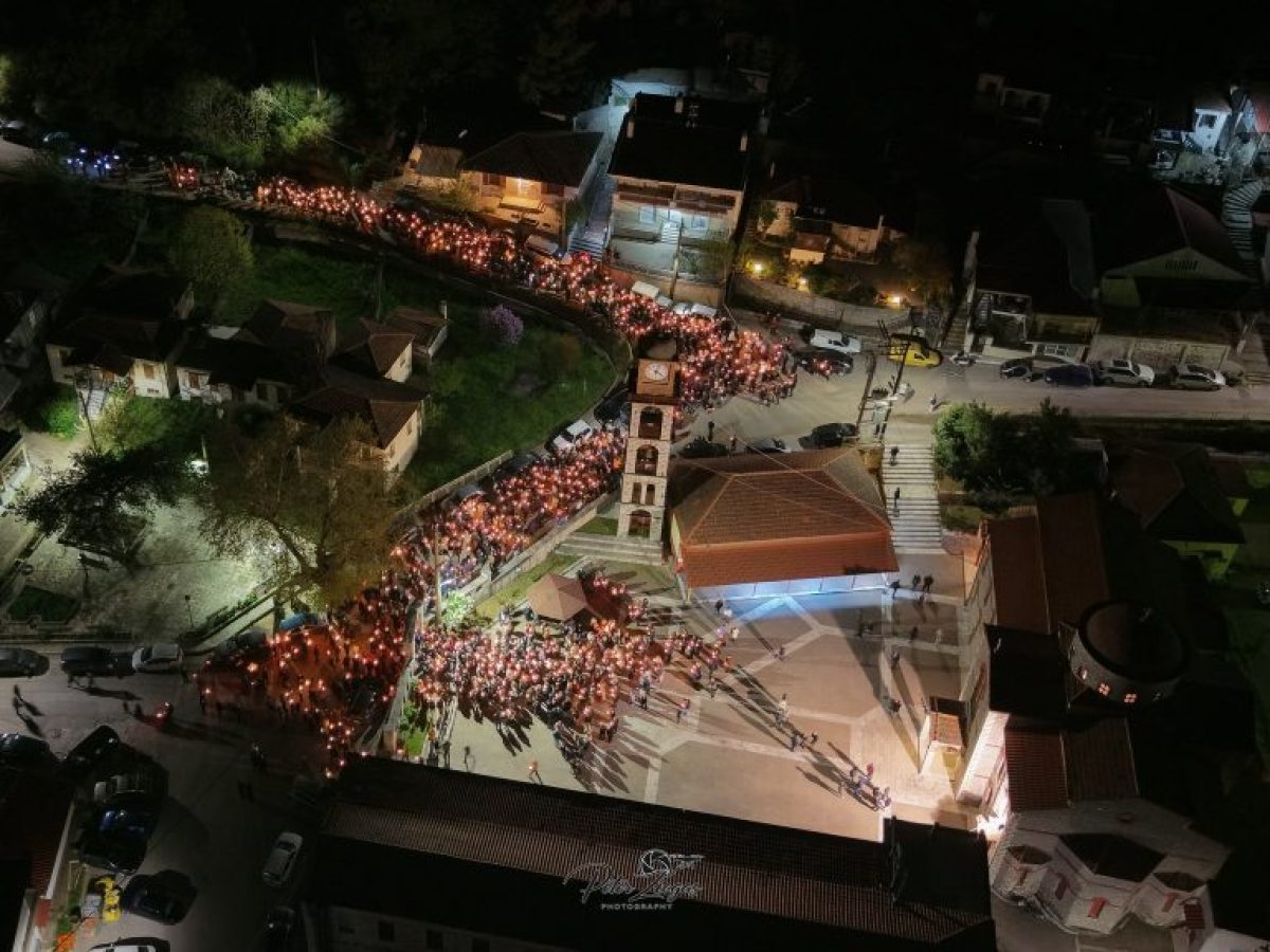 Η περιφορά του Επιταφίου στο Μουζάκι (drone)