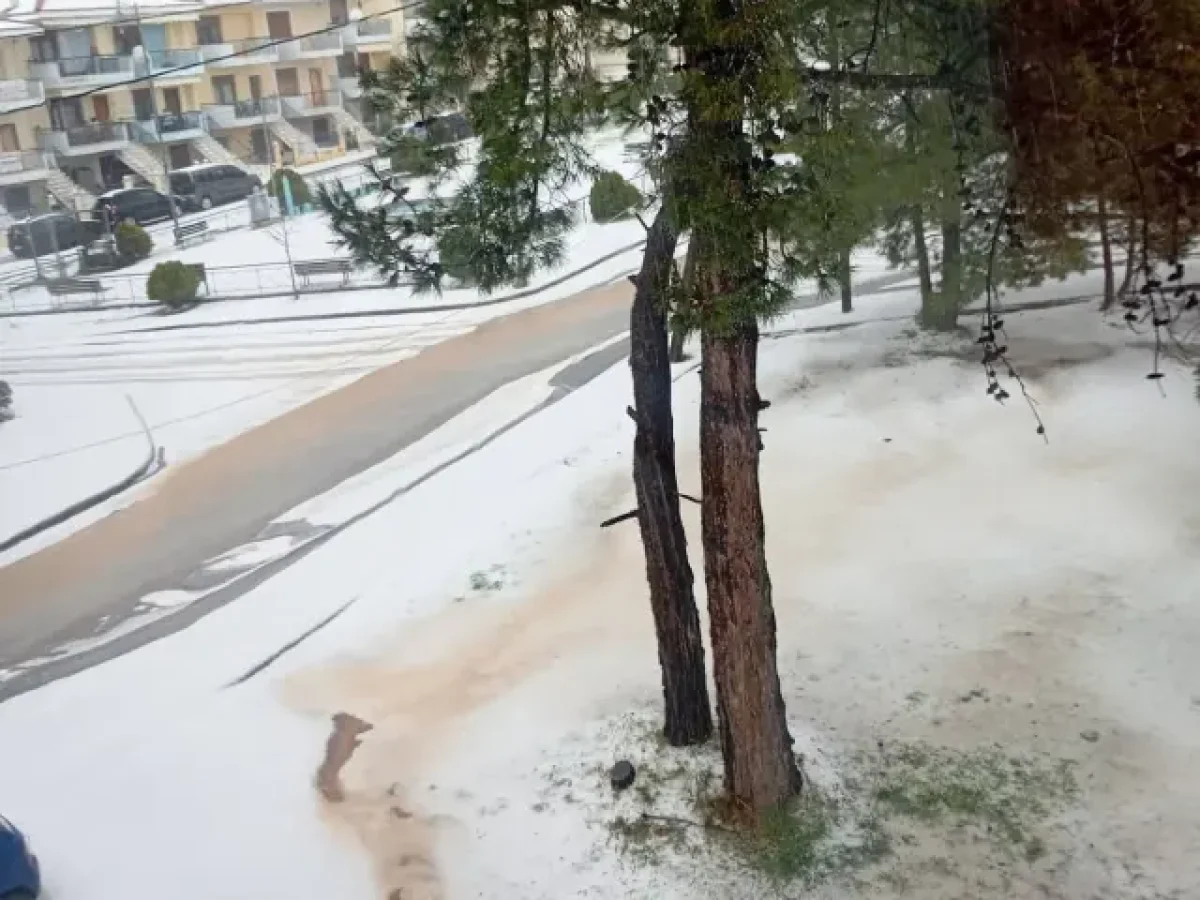 Κακοκαιρία «Erminio»: Σφοδρά φαινόμενα στη Χαλκιδική με χαλαζόπτωση και ισχυρούς ανέμους