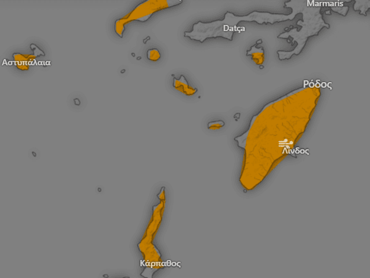 Καταιγίδες και λασποβροχές αναμένονται αύριο στη Ρόδο – Πορτοκαλί προειδοποίηση για τα Δωδεκάνησα