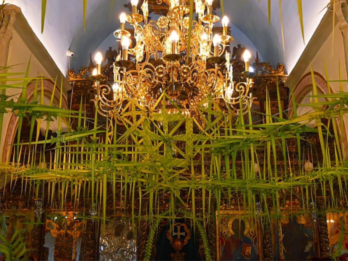 Κυριακή των Βαΐων: Εντυπωσιακός στολισμός στην Παναγία Τουρλιανή της Μυκόνου