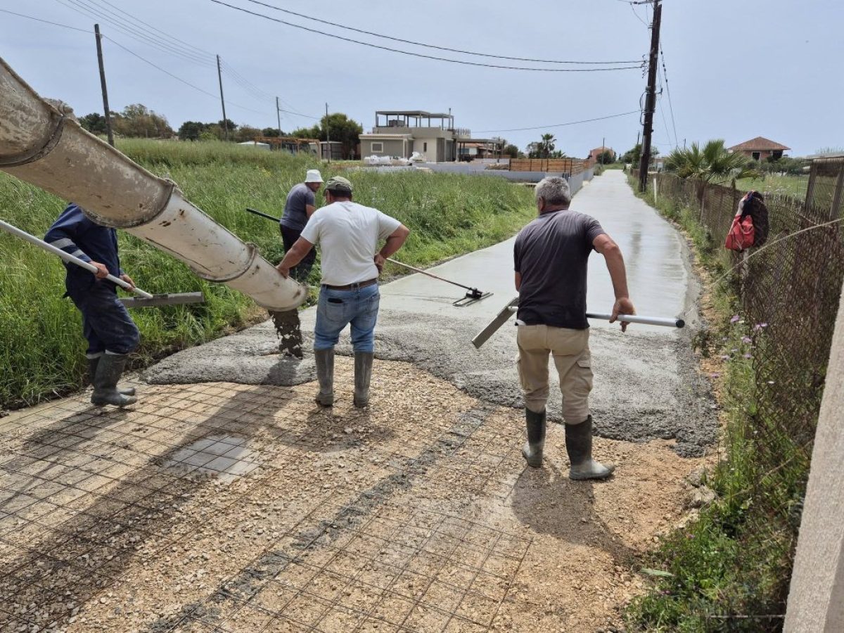 Ληξούρι: Ολοκληρώθηκε η τσιμεντόστρωση στην Κουνόπετρα – Συνεχίζεται η αγροτική οδοποιία