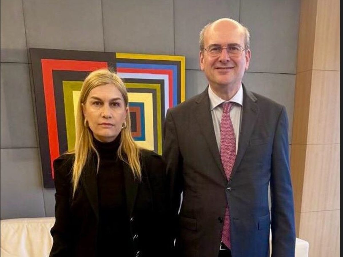 Με τον Αντιπρόεδρο της Κυβέρνησης Κωστή Χατζηδάκη συναντήθηκε η Σέβη Βολουδάκη