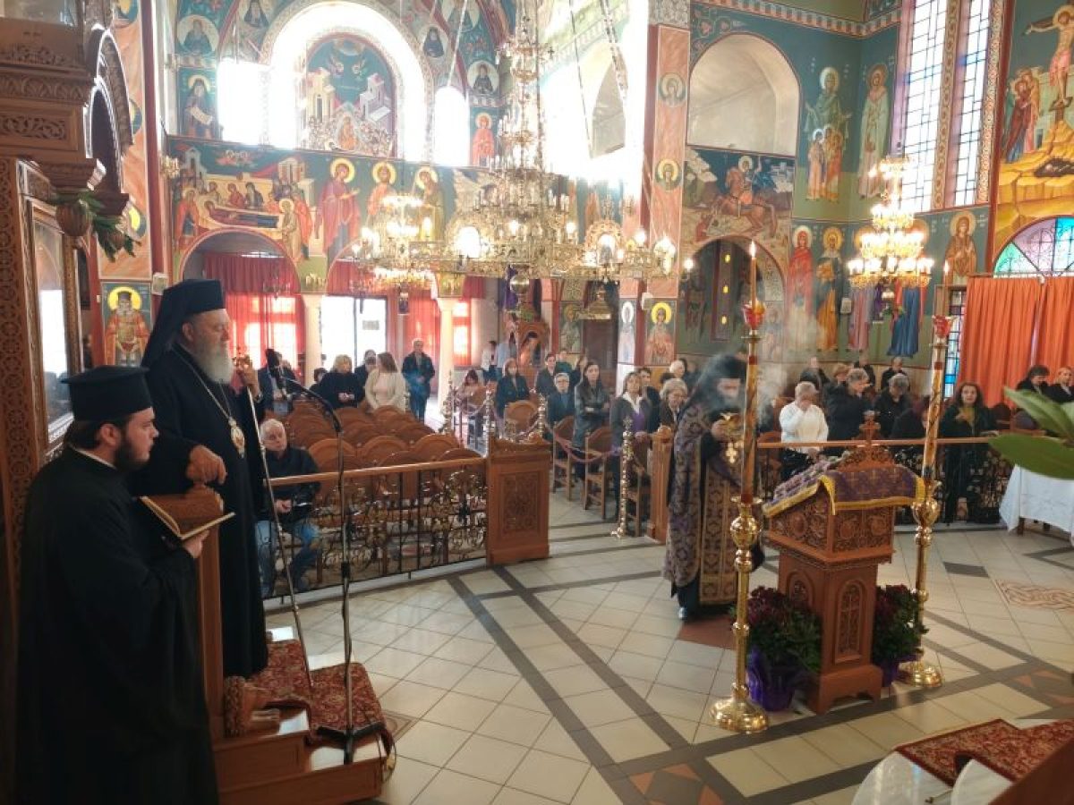 Ο Μητροπολίτης Χαλκίδος Χρυσόστομος στην Παναγία Ελεούσα