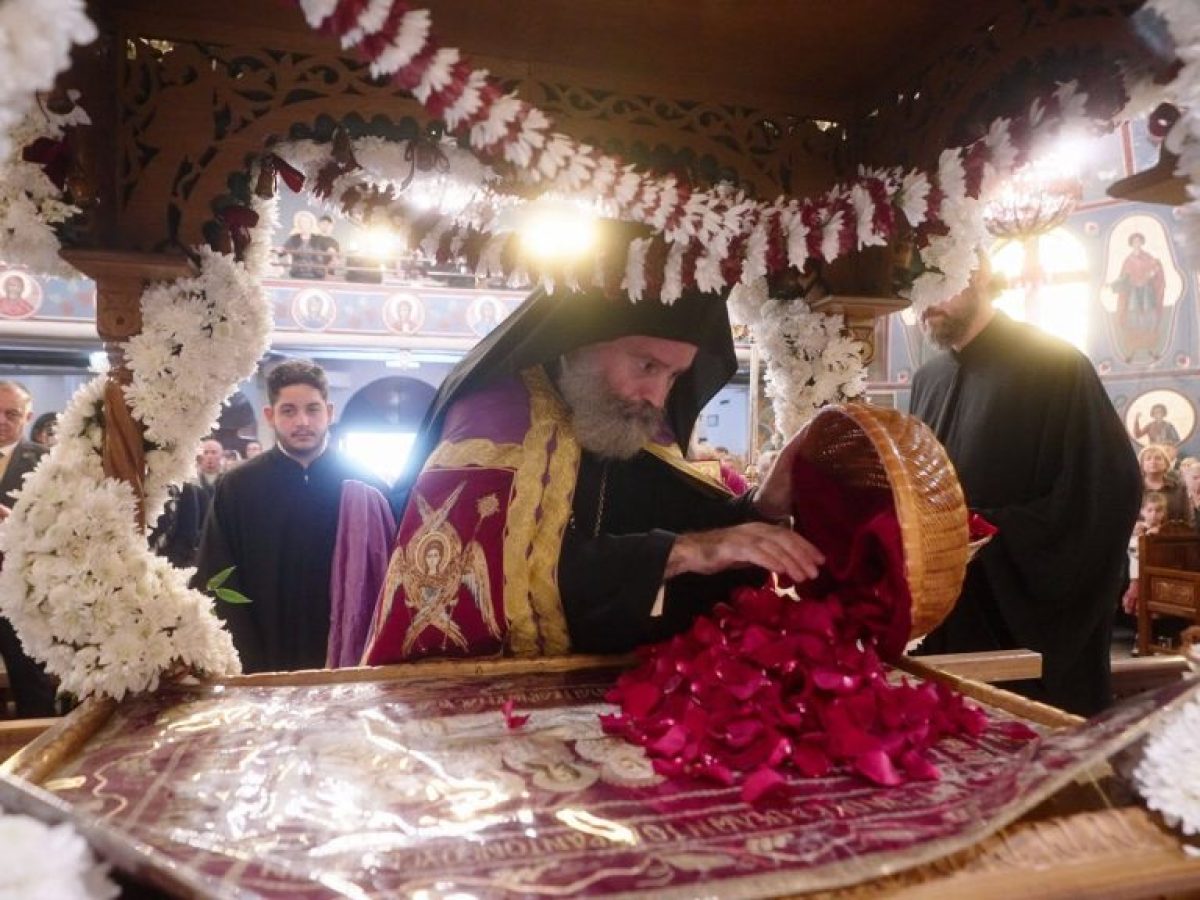 Ο Αρχιεπίσκοπος Αυστραλίας στην Ι. Επισκοπή Χώρας για τον Εσπερινό της Αποκαθηλώσεως