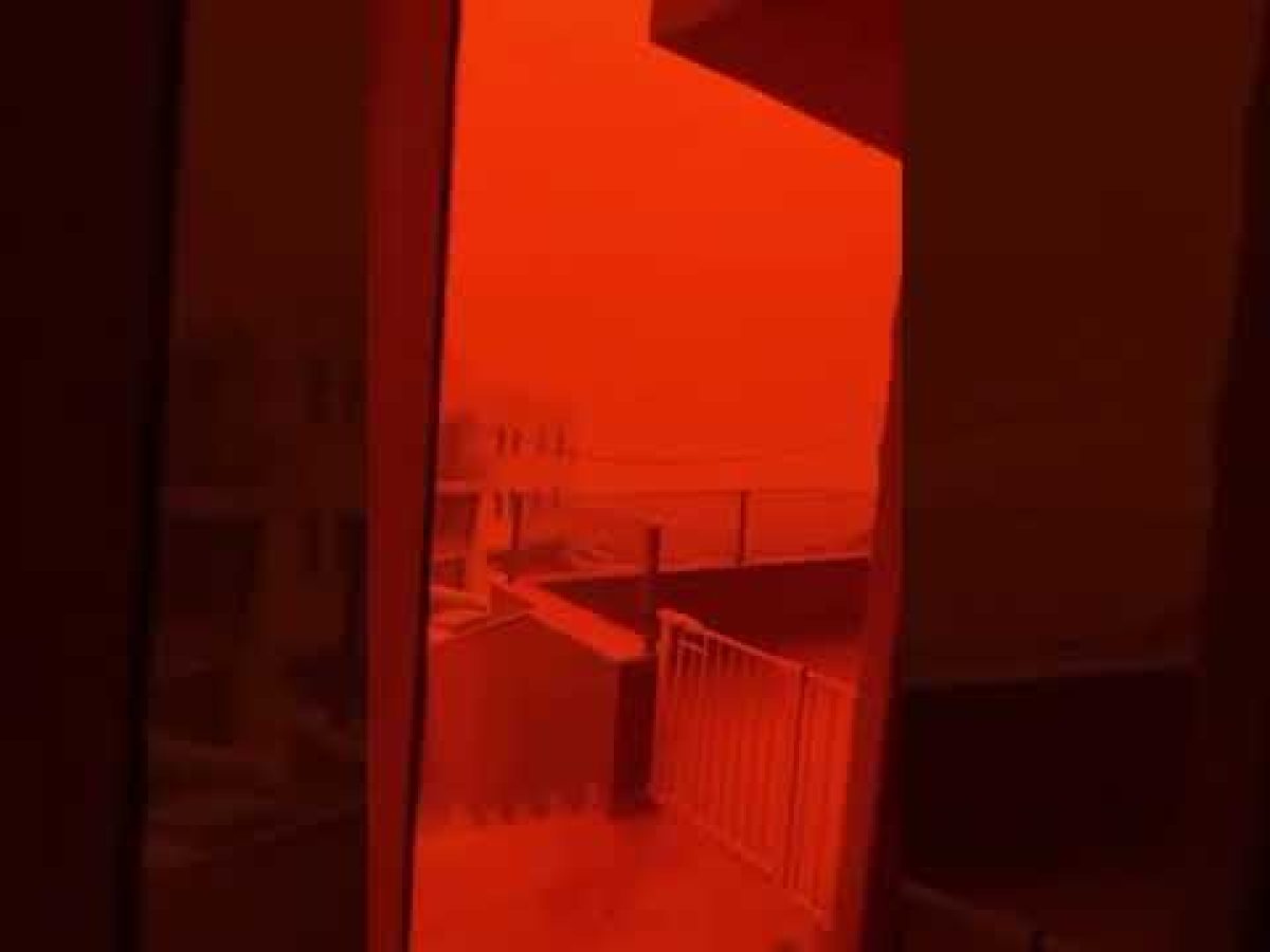 Ρέθυμνο – Κόκκινος ο ουρανός από την αφρικανική σκόνη