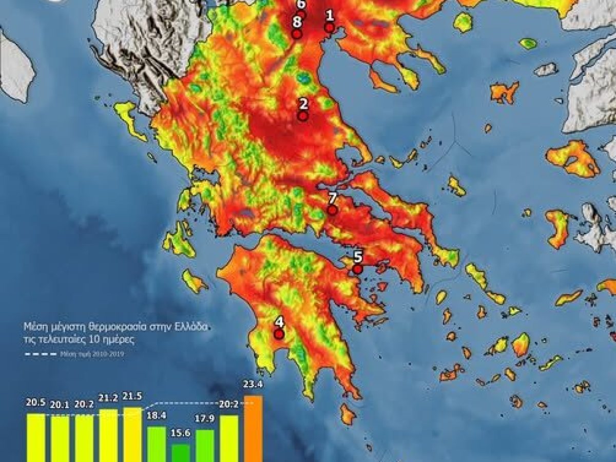 Στο top5 με τις υψηλότερες θερμοκρασίες  σήμερα οι Άγιοι Θεόδωροι!
