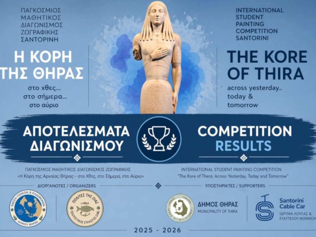 Τα αποτελέσματα του μαθητικού διαγωνισμού ζωγραφικής για την Κόρη της Θήρας