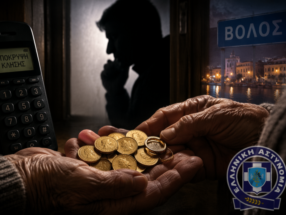 Βόλος: Ηλικιωμένη παρέδωσε 21 χρυσές λίρες σε 28χρονο που παρίστανε τον λογιστή