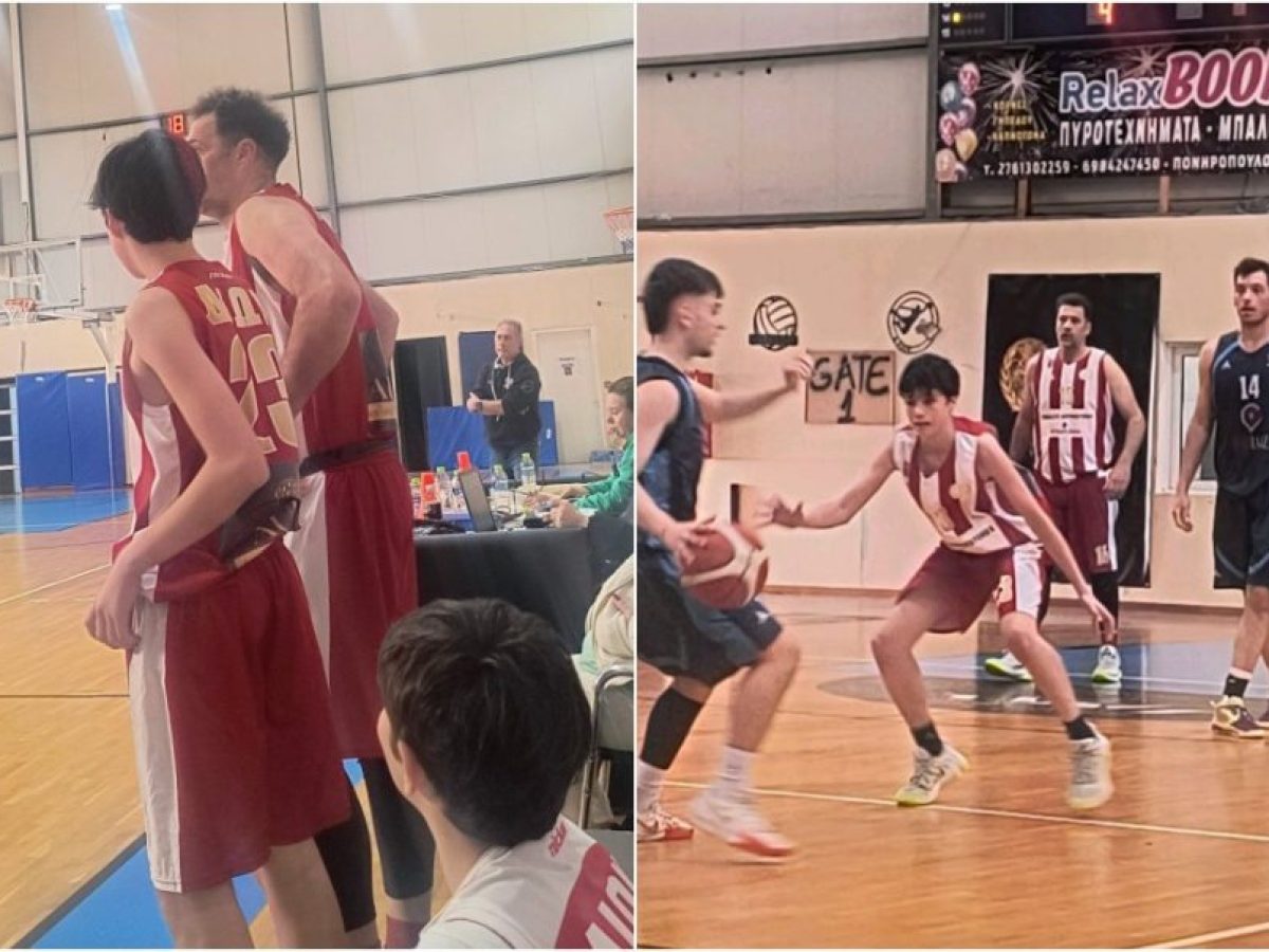 Α1 ΕΚΑΣΚΕΝΟΠ: Περίπατος του Δίωνα και συγκίνηση στην Κυπαρισσία – Πατέρας και γιος συμπαίκτες στο παρκέ!