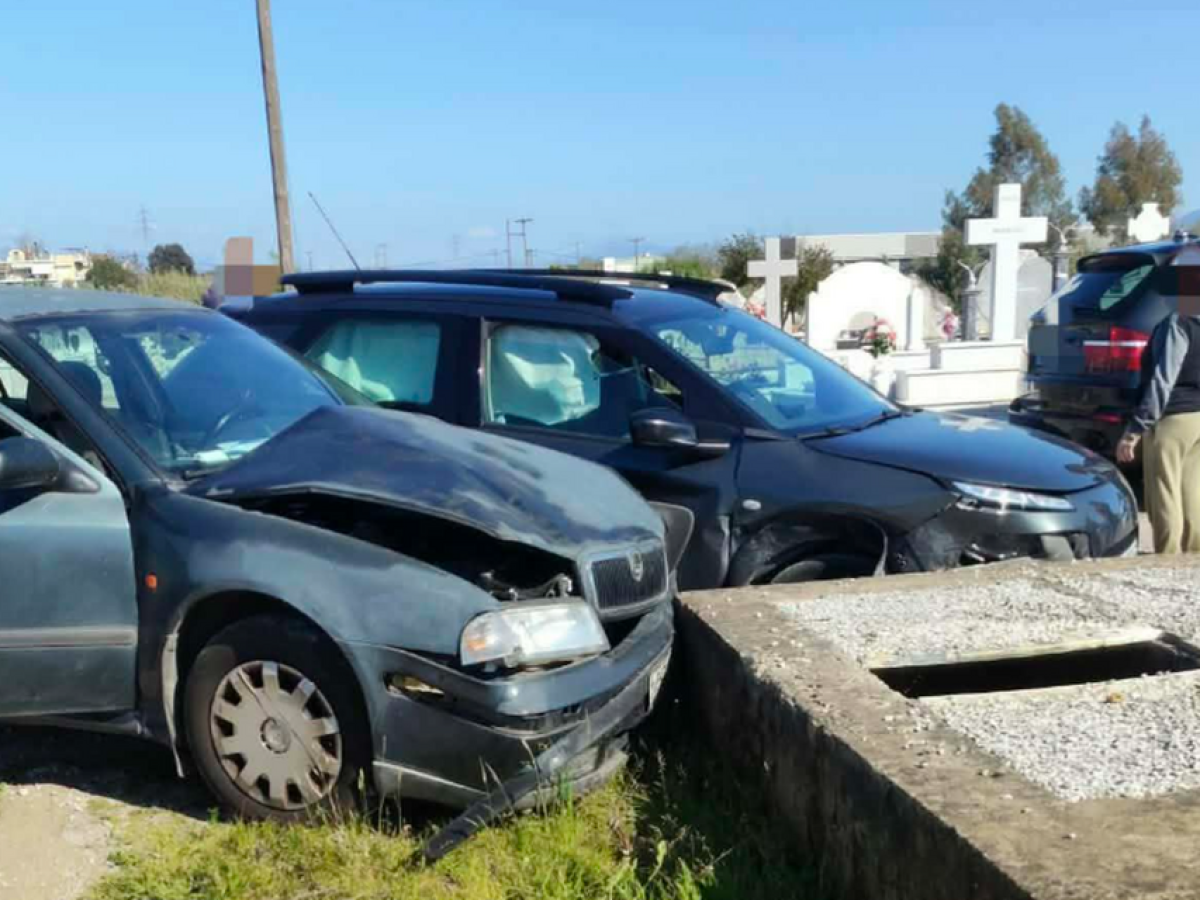 Αγρίνιο: Τροχαίο μέσα σε νεκροταφείο